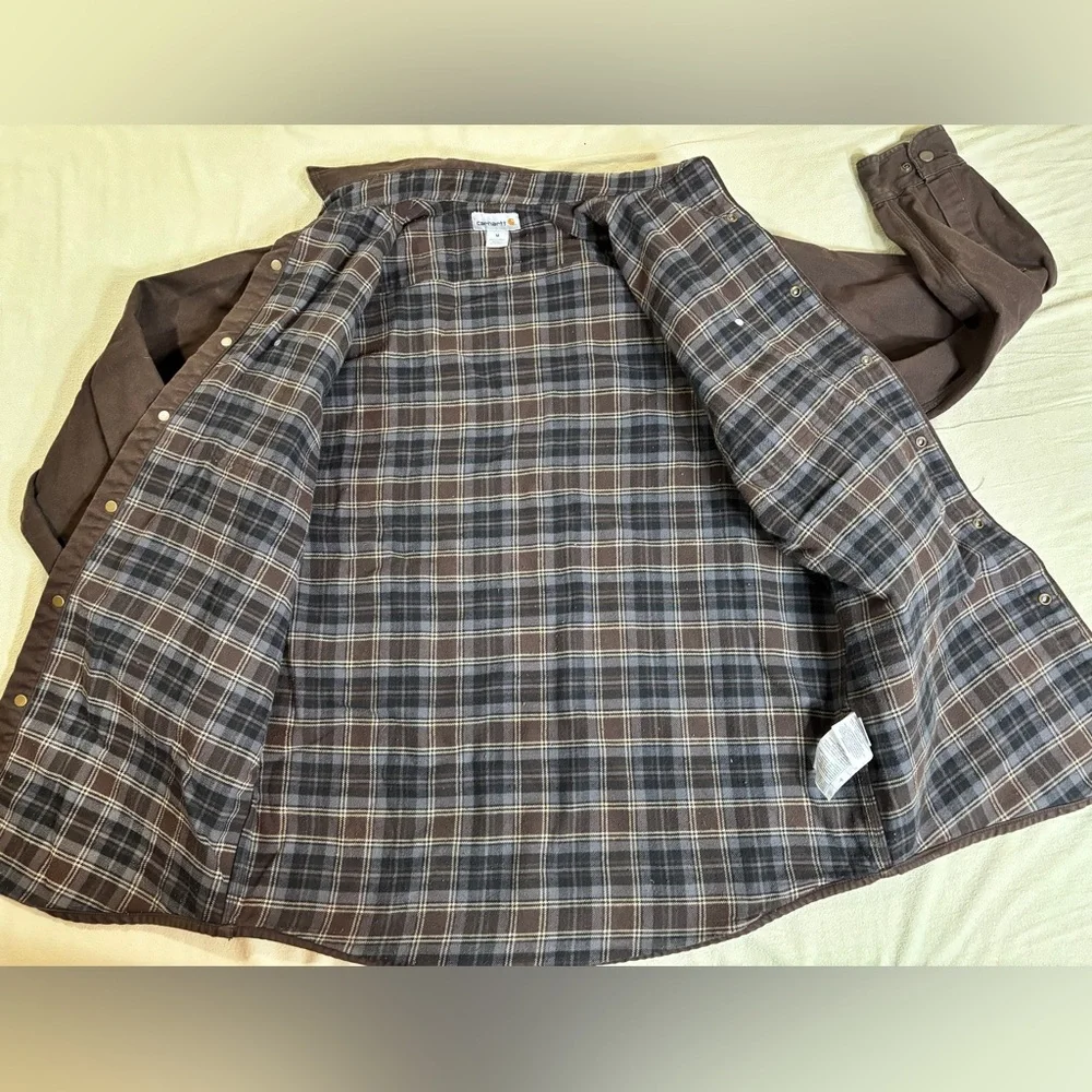 Carhartt Flannel Lined Canvas Shirt Jac (S296) - Picture 5 of 14